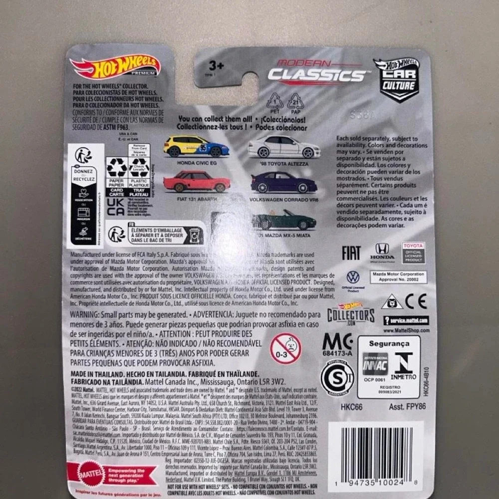 Hot Wheels Premium Toyota Altezza Silver JDM Diecast Car
